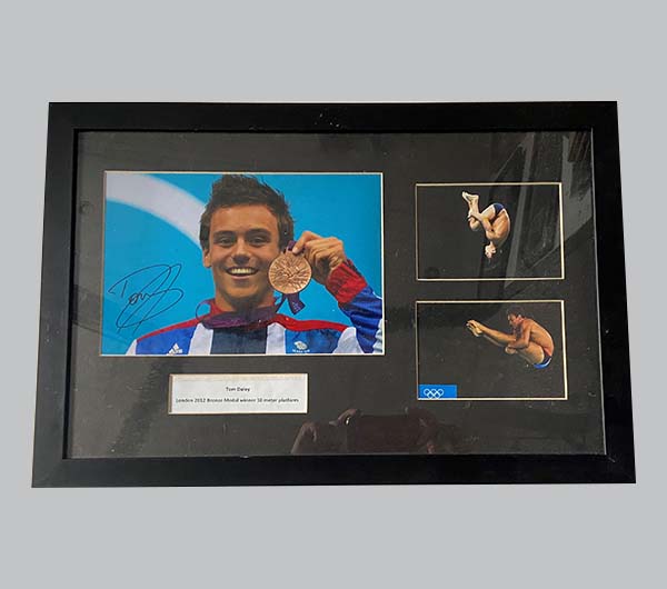 Tom Daley Signed Colour Photo + 2 Colour Photos
