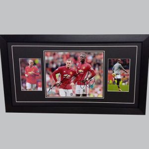 Wayne Rooney & Paul Pogba Signed Man Utd Photo