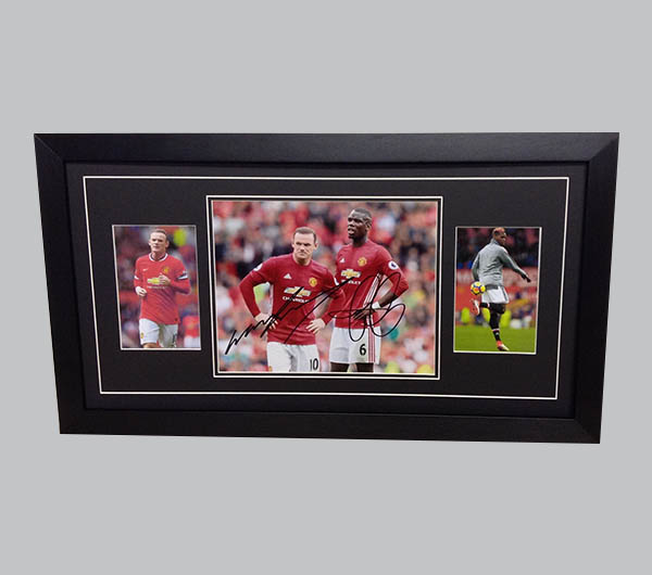 Wayne Rooney & Paul Pogba Signed Man Utd Photo