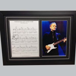 Sting "Whenever I Say Your Name" Signed Music Sheet + Concert Photo