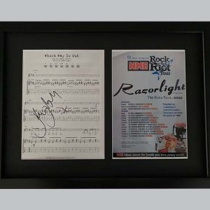 Razorlight "Which Way Is Out" Song Sheet Signed by Johnny + Concert Poster