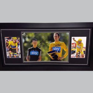 Wiggins & Froome Signed Colour Photo + 2 Photos
