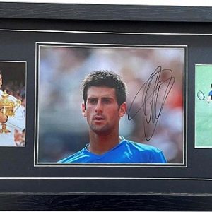 Novak Djokovic Signed Colour Photo + 2 Photos