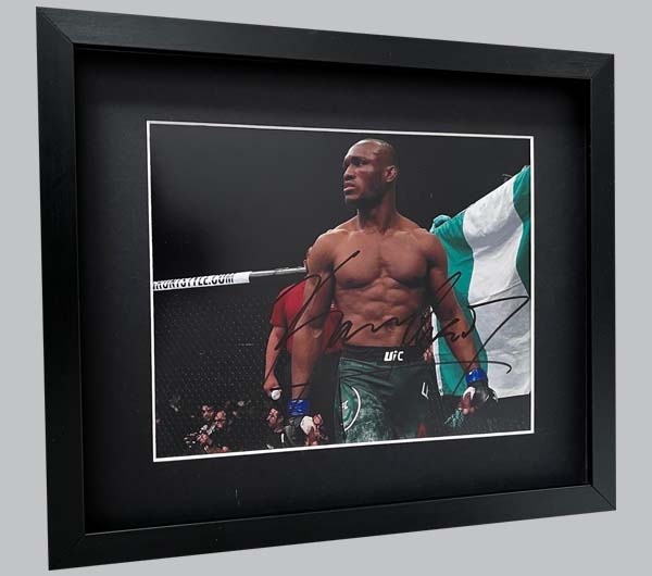 Kamaru Usman (UFC) Signed Colour Photo