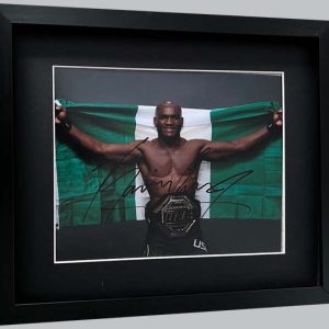Kamaru Usman (UFC) Signed Colour Photo