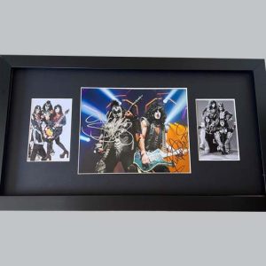 KISS Colour Concert Photo Signed by Paul & Gene + 2 Photos