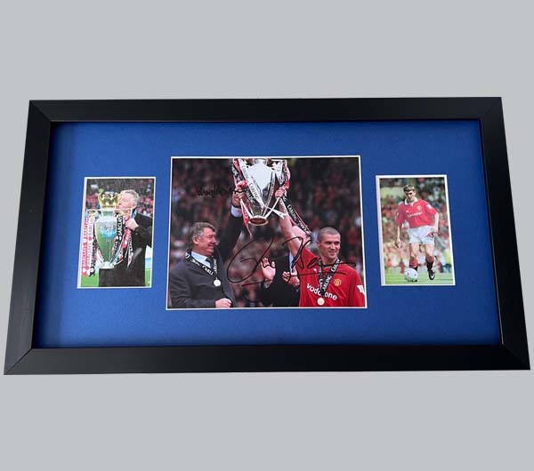 Alex Ferguson & Roy Keane Signed Man Utd Photo + 2 Photos