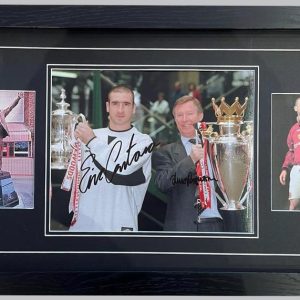 Alex Ferguson & Eric Cantona Signed Man Utd Photo + 2 Photos