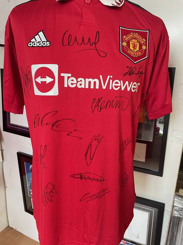 Man United 2022/23 Full Squad Signed Shirt