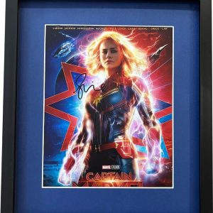 Captain Marvel Poster Signed by Brie Larson