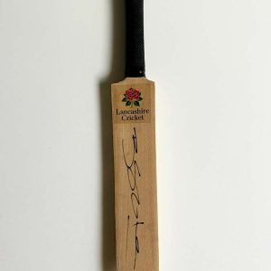 Small Lancashire Cricket Bat Signed by Ben Stokes