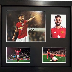 Bruno Fernandes Signed Man United Colour Photo