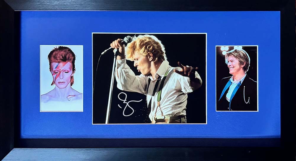 David Bowie Signed Colour Concert Photo