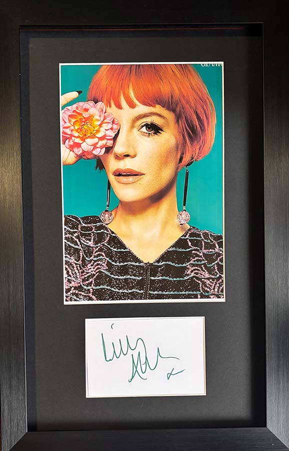 Lily Allen Signed Postcard + Colour Photo