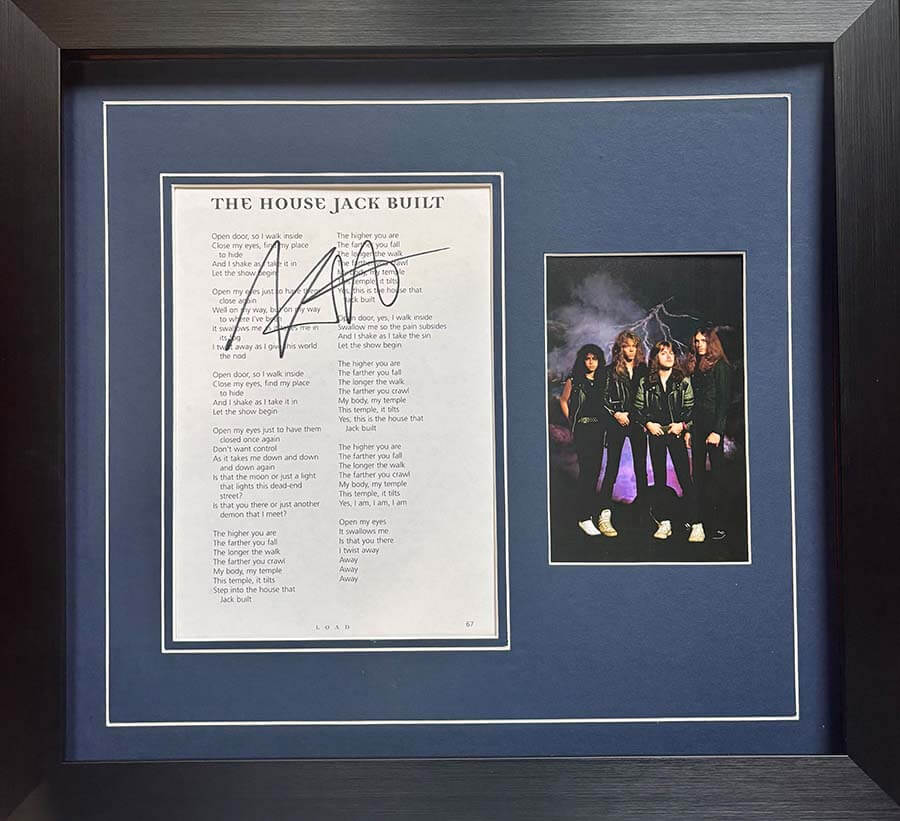 The House Jack Built Signed Lyric Sheet