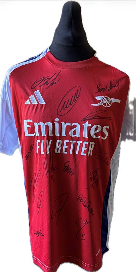 Arsenal 2024/25 Squad Signed Football Shirt