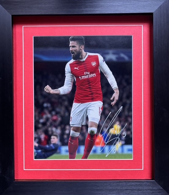 Olivier Giroud Signed Colour Arsenal Photo