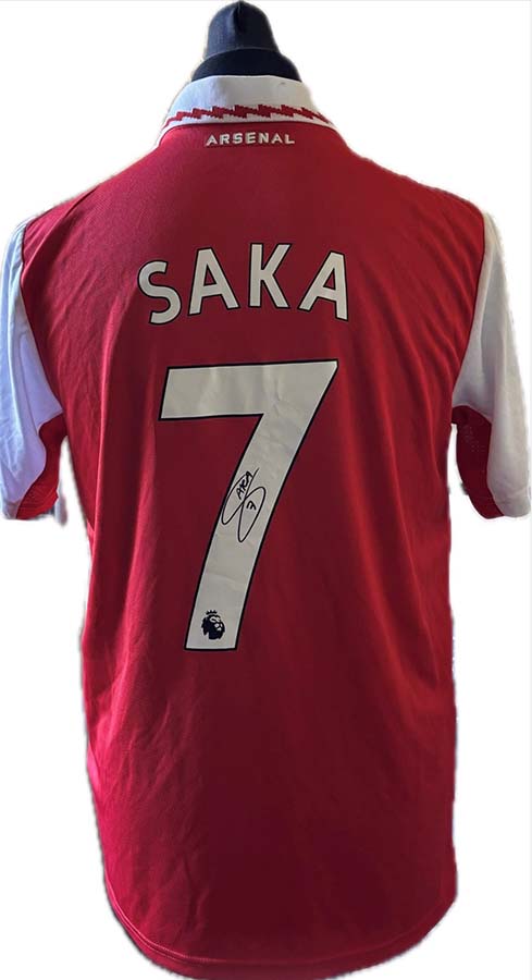 Bukayo Saka Signed Arsenal Football Shirt