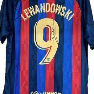 Robert Lewandowski Signed Barcelona Football Shirt