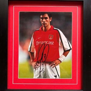 Robert Pires Signed Arsenal Colour Photo